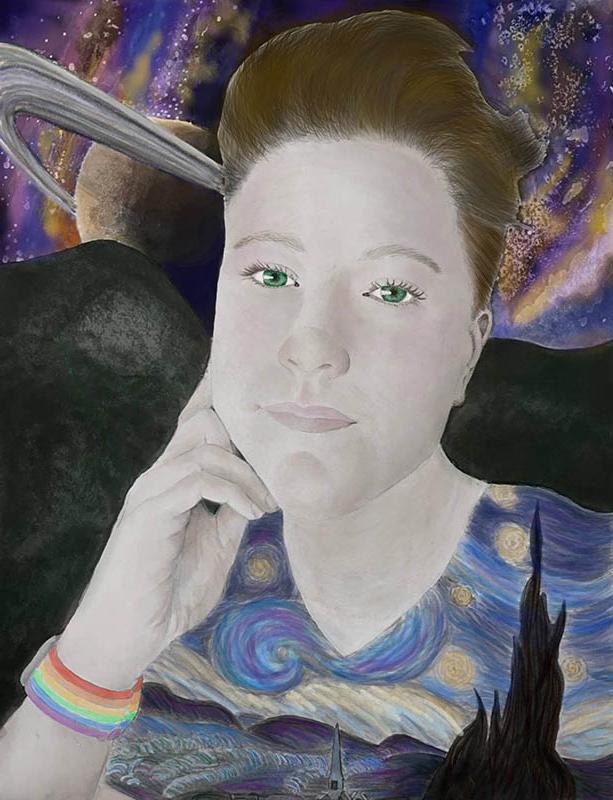 Liz Graybill's Self Portrait art